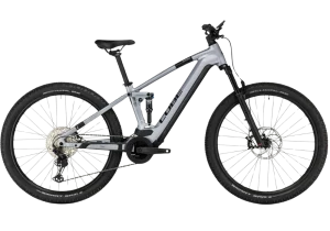 Electric full suspension mountain bike available for rental in Cascais