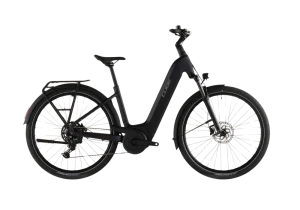 Side view of an electric city bike for rental in Cascais