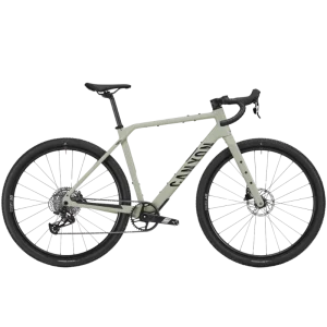 Canyon Grizl CF SL gravel bike in light green, side view