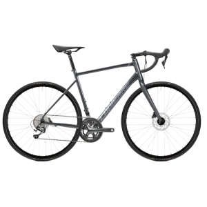 Grey Lapierre Sensium 300 Disc road bike with drop handlebars and disc brakes